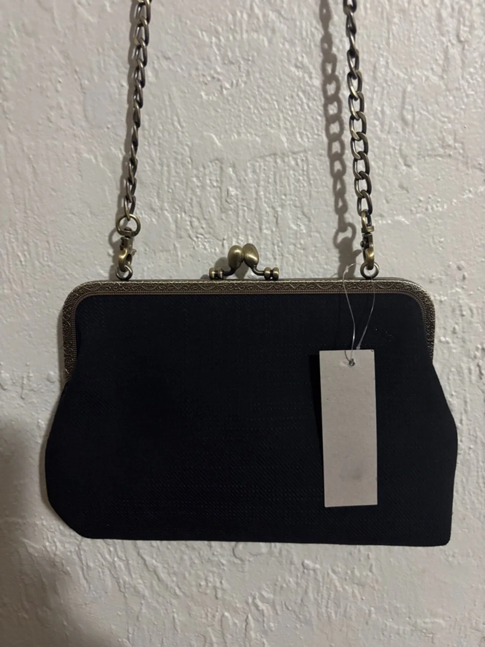 Cowgirl Kiss Lock Black Embroidered Shoulder Bag